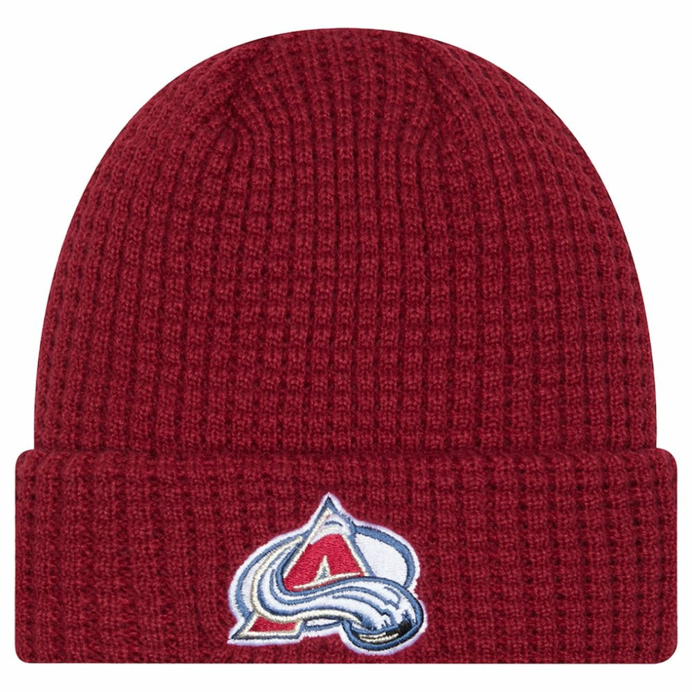 Colorado Avalanche New Era Waffle Cuffed Knit Hat - Burgundy | New Era near me