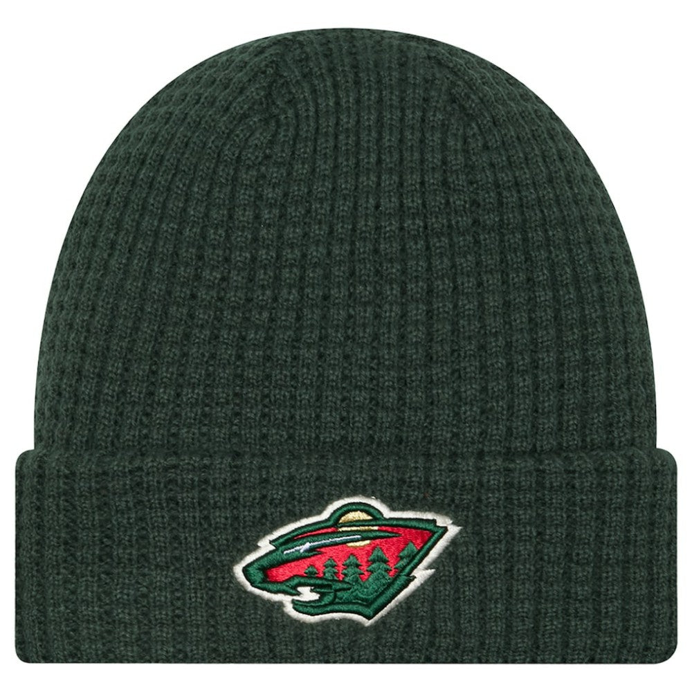 Minnesota Wild New Era Waffle Cuffed Knit Hat - Green | New Era Lifestyle