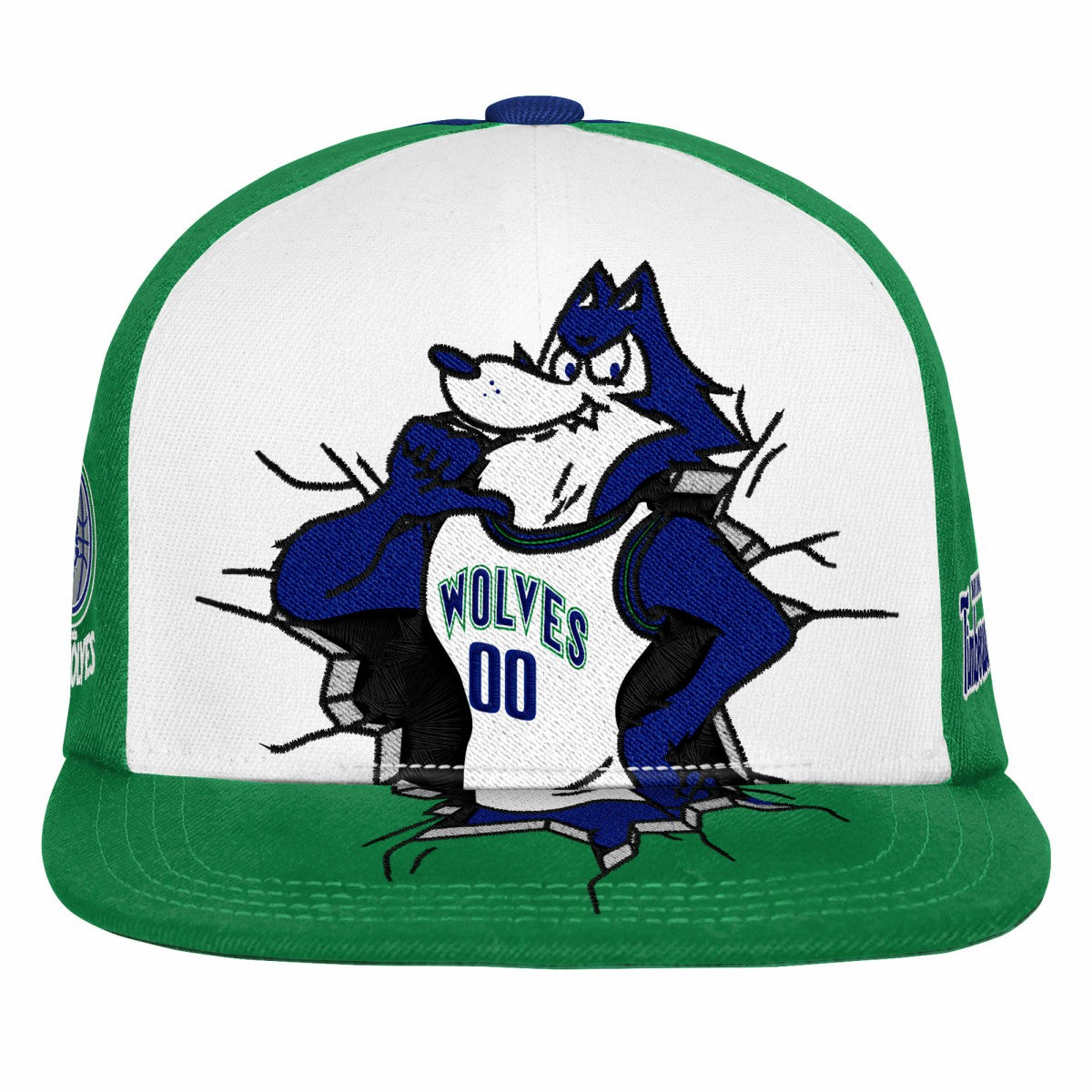 Mitchell & Ness Minnesota Timberwolves Youth Mascot Snapback Hat Green