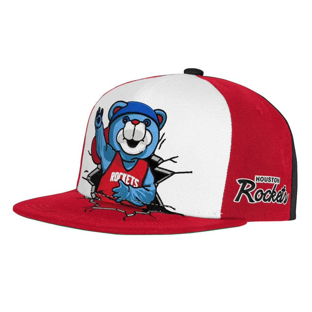 Mitchell & Ness Houston Rockets Youth Mascot Snapback Hat Red