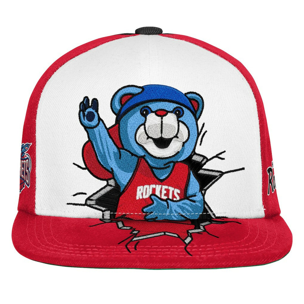 Mitchell & Ness Houston Rockets Youth Mascot Snapback Hat Red