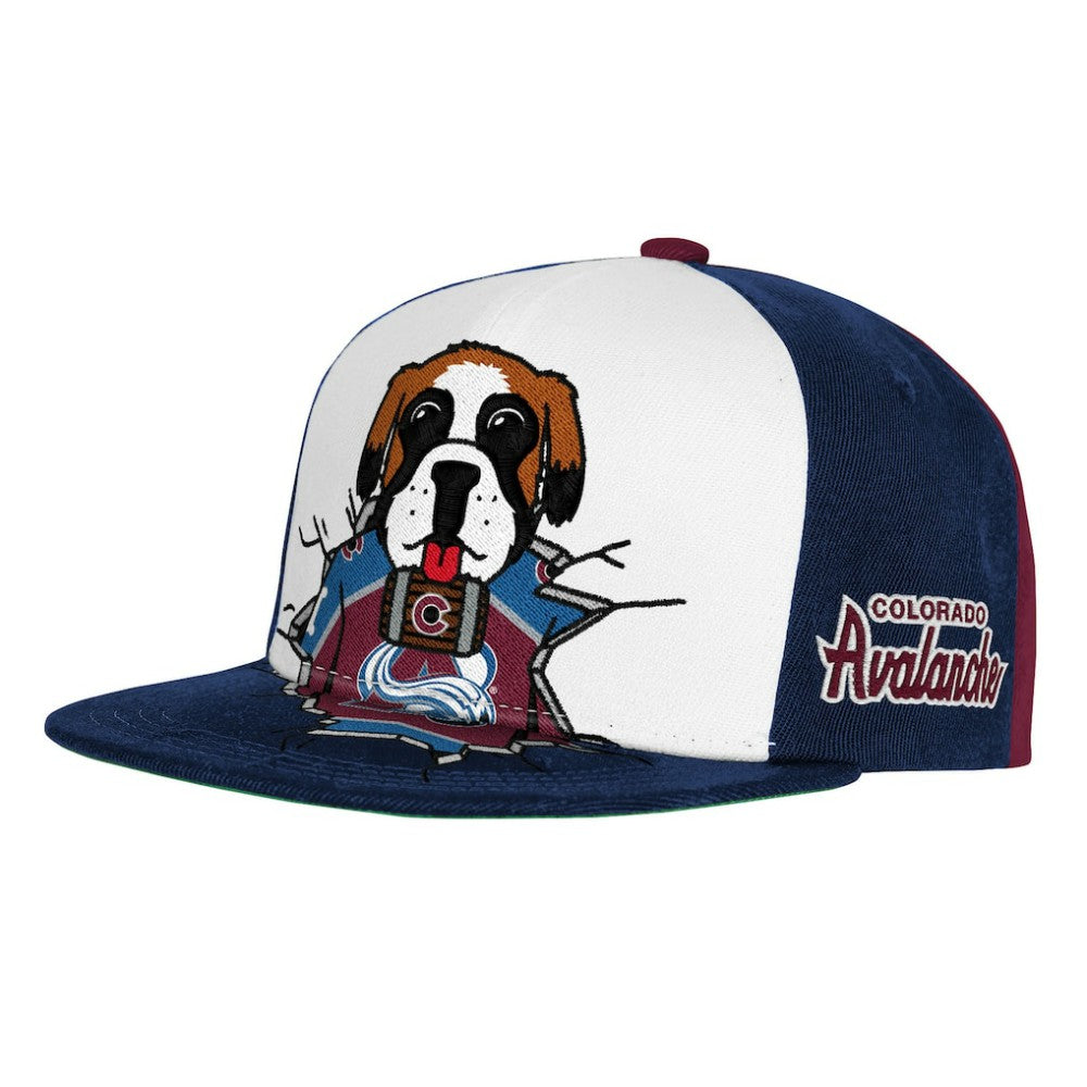 Colorado Avalanche Mitchell & Ness Youth Mascot Snapback Hat - Maroon | NHL on sale