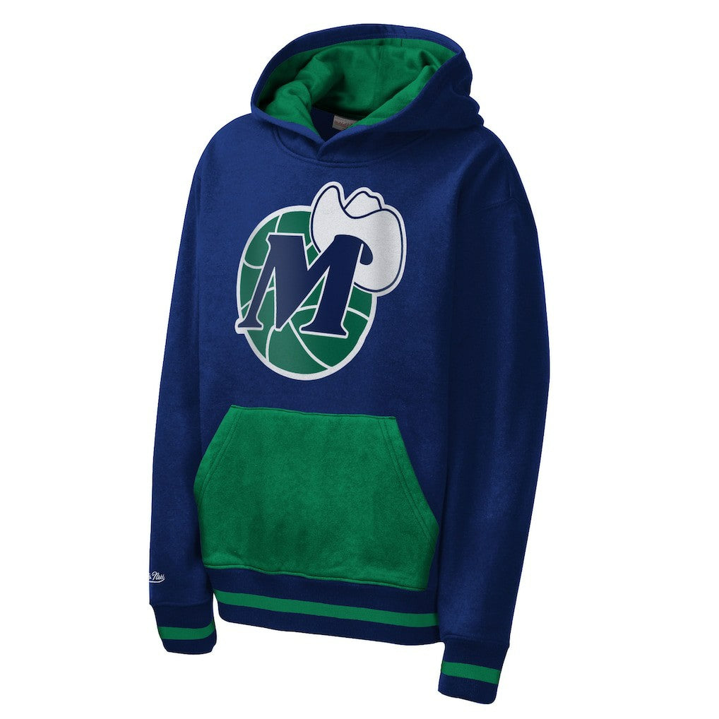 Mitchell & Ness Dallas Mavericks Youth Playmaker Fashion Fleece Hoodie Navy
