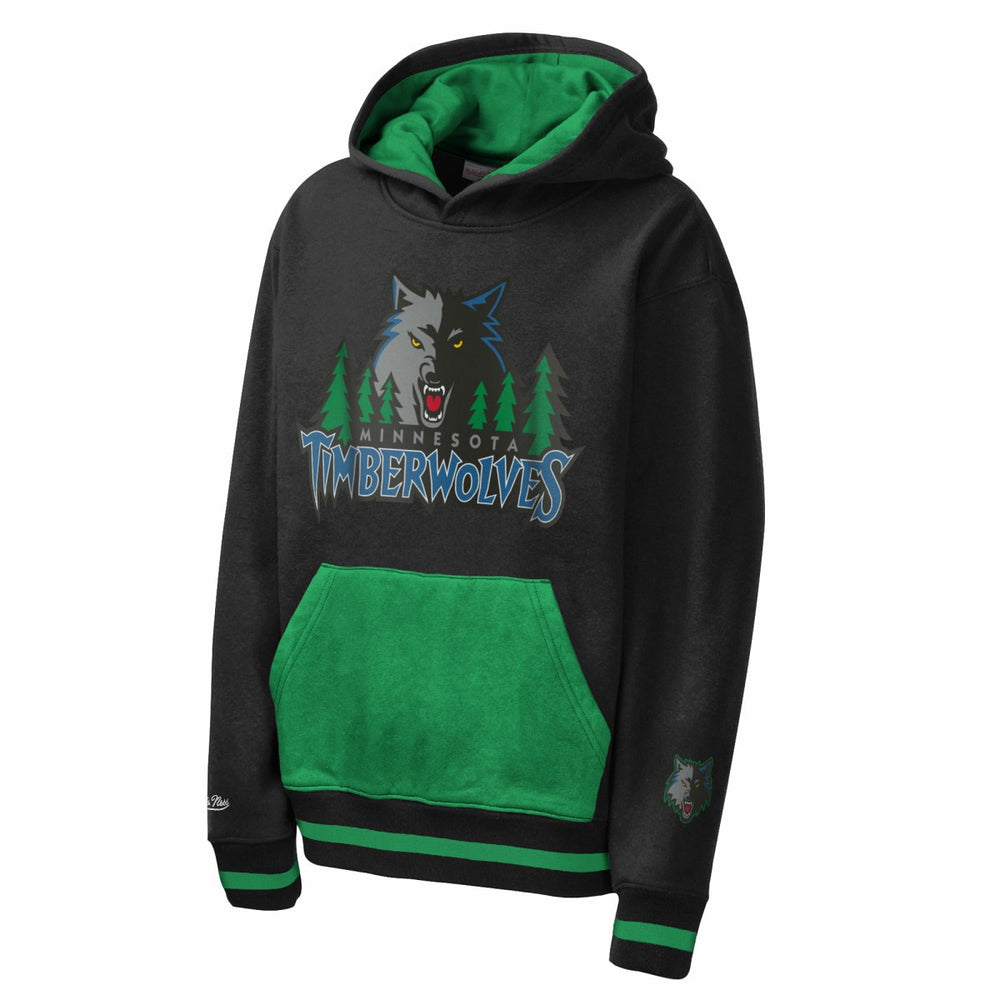 Mitchell & Ness Minnesota Timberwolves Youth Playmaker Fashion Fleece Hoodie Navy