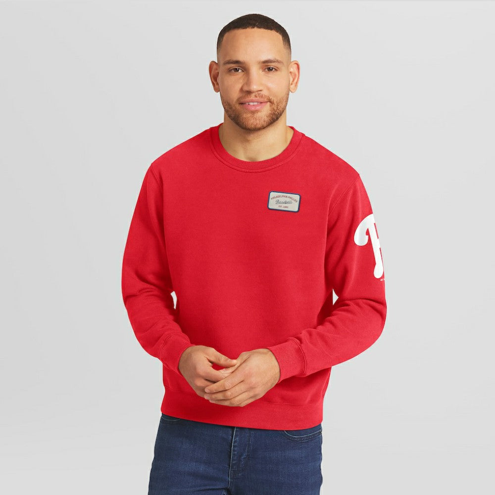 Philadelphia Phillies Darius Rucker Collection by Fanatics Washed Crew Neck Pullover Sweatshirt Sale