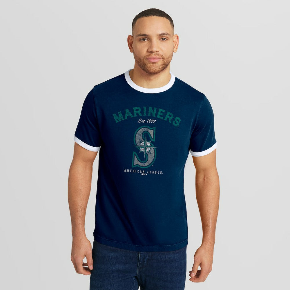 Seattle Mariners Darius Rucker Collection by Fanatics Washed Ringer T-Shirt for sale