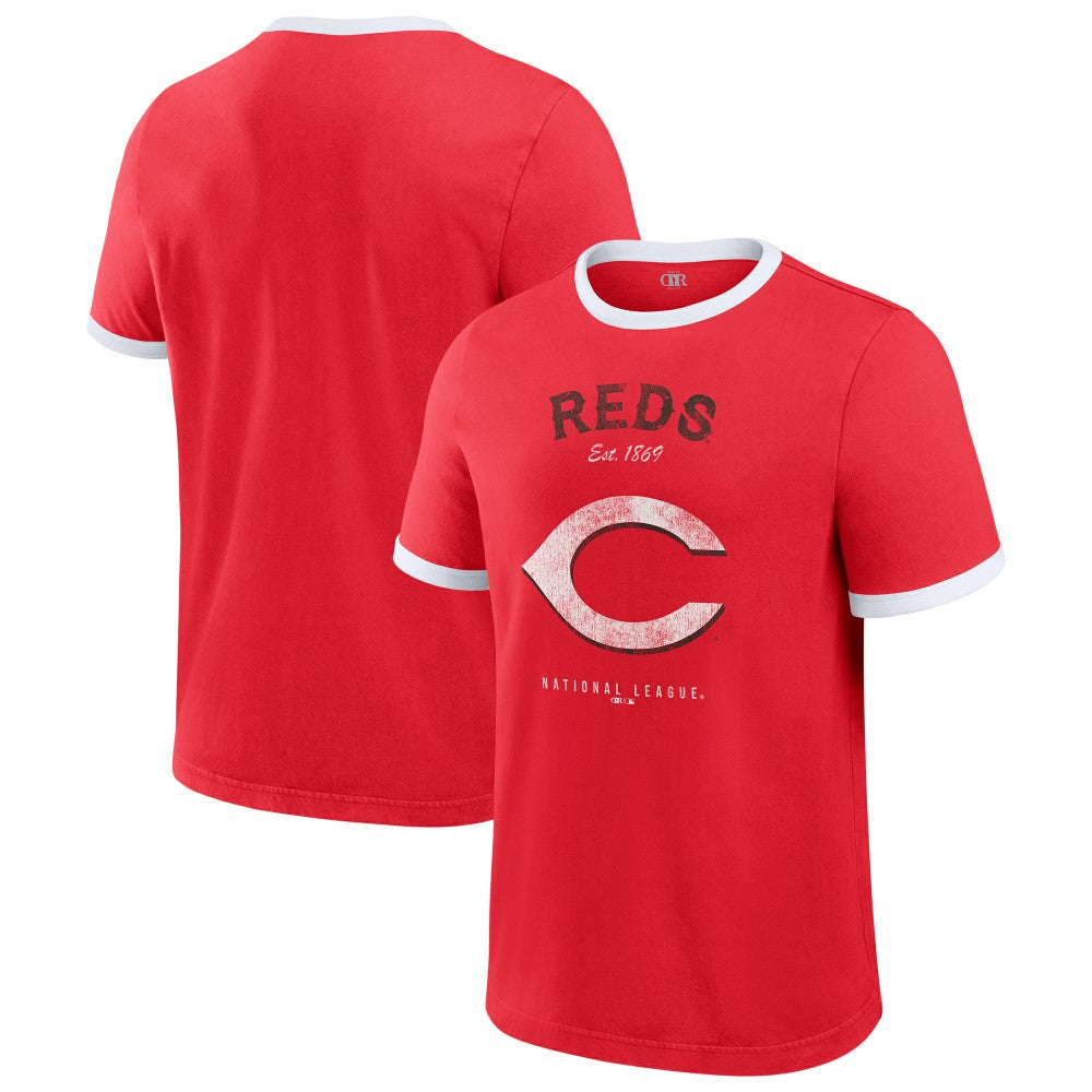 Cincinnati Reds Darius Rucker Collection by Fanatics Washed Ringer T-Shirt Discount