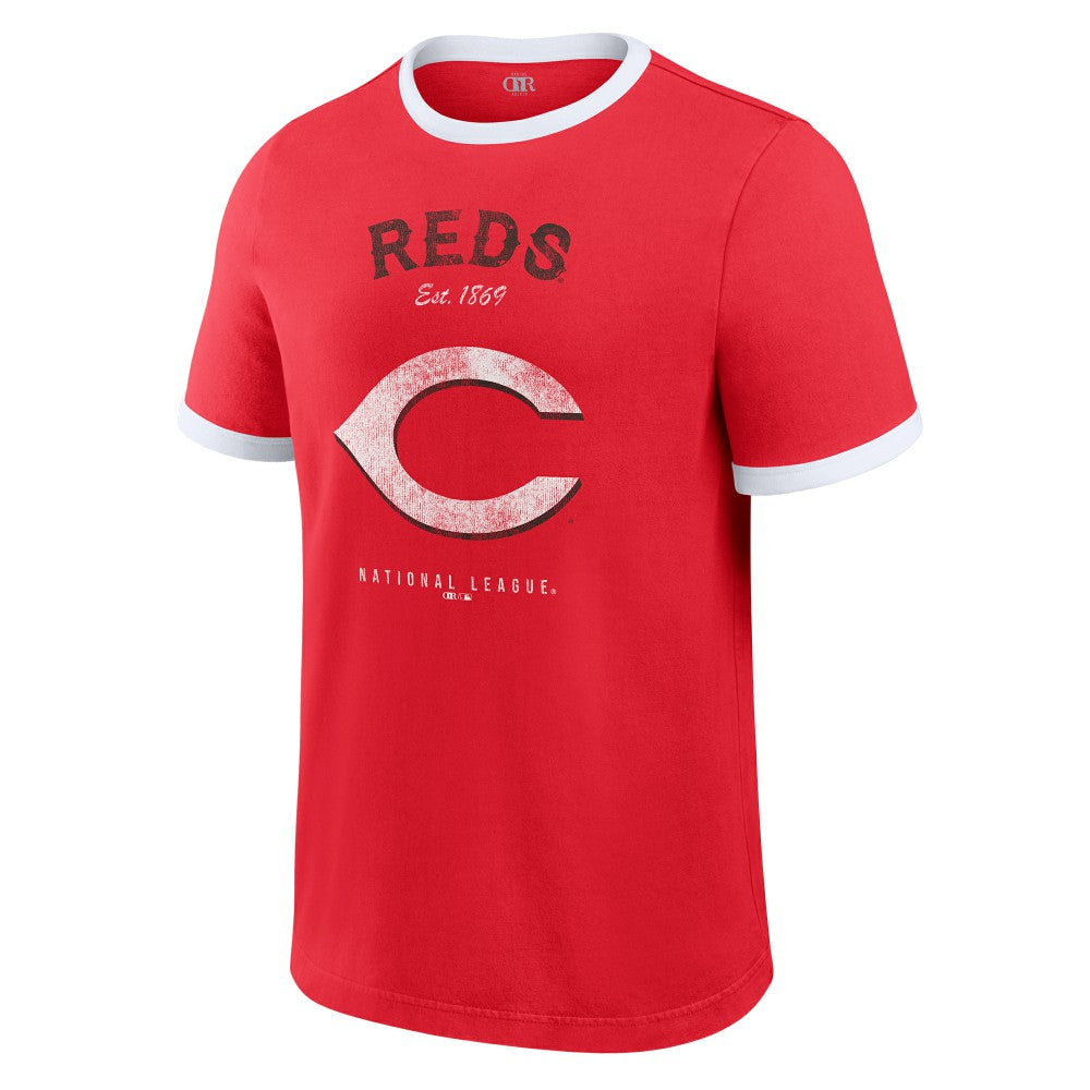Cincinnati Reds Darius Rucker Collection by Fanatics Washed Ringer T-Shirt Discount