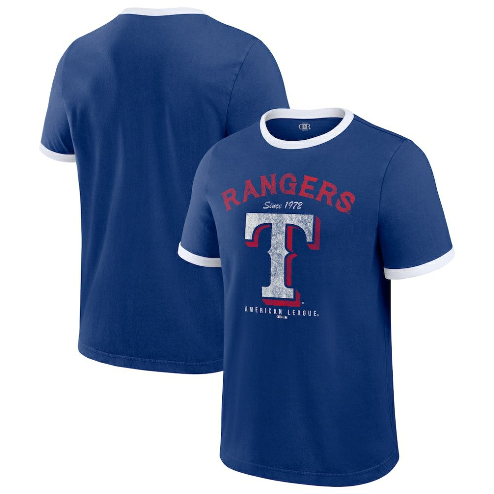 Texas Rangers Darius Rucker Collection by Fanatics Washed Ringer T-Shirt Outlet