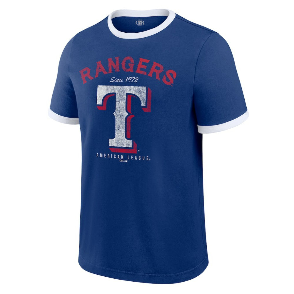 Texas Rangers Darius Rucker Collection by Fanatics Washed Ringer T-Shirt Outlet