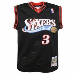 Mitchell & Ness Allen Iverson Philadelphia 76ers Youth 2000-01 Swingman Road Jersey Black