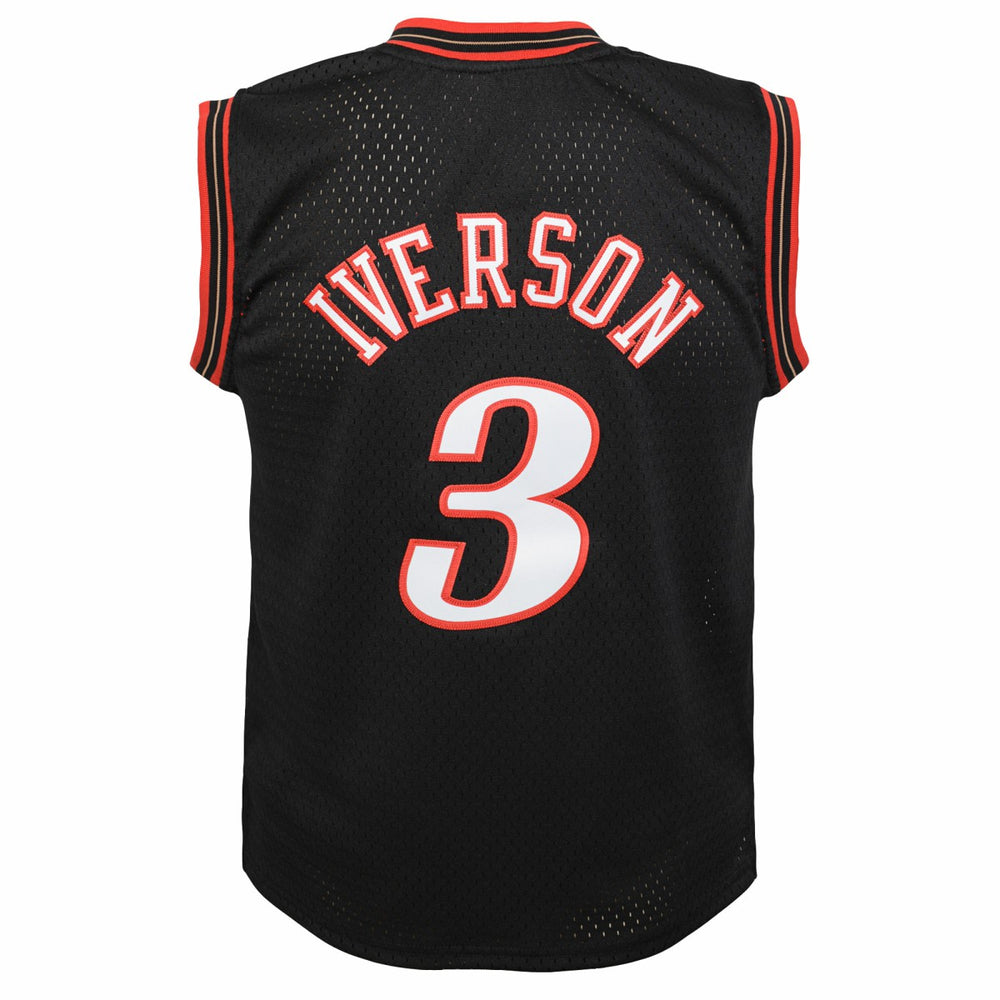 Mitchell & Ness Allen Iverson Philadelphia 76ers Youth 2000-01 Swingman Road Jersey Black