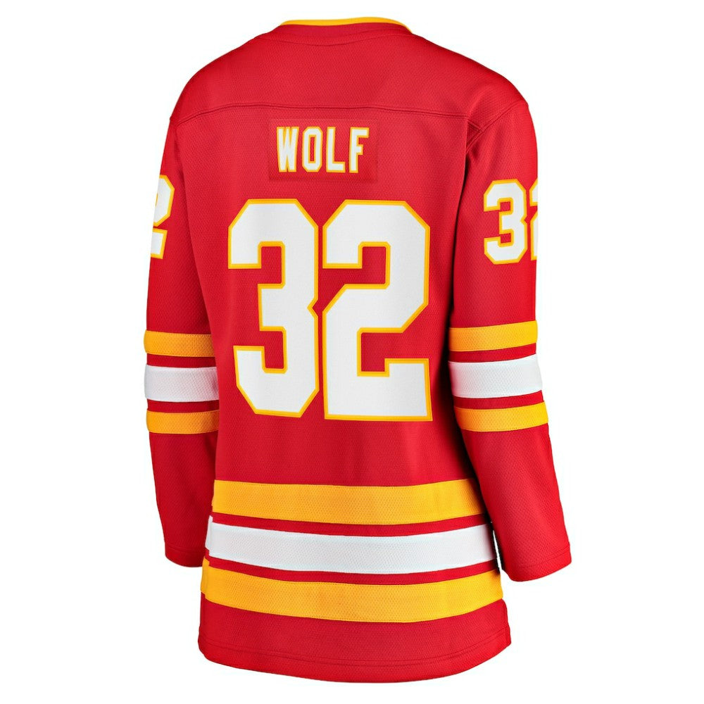 Dustin Wolf Calgary Flames Fanatics Women's Home Breakaway Jersey - Red | Fanatics Clearance