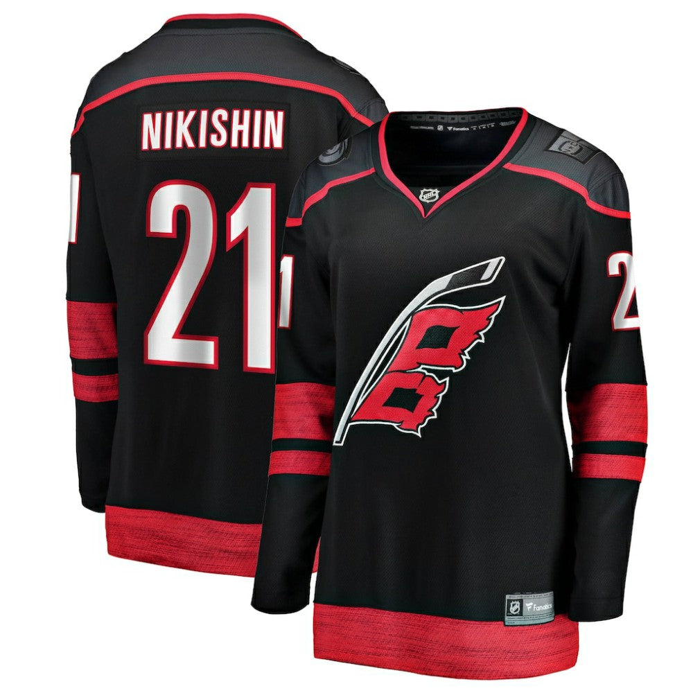 Alexander Nikishin Carolina Hurricanes Fanatics Women's Home Breakaway Jersey - Black | Fanatics on sale