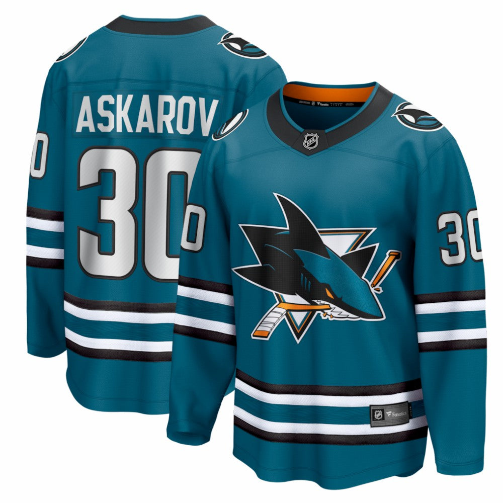 Yaroslav Askarov San Jose Sharks Fanatics Home Breakaway Jersey - Teal | Fanatics near me
