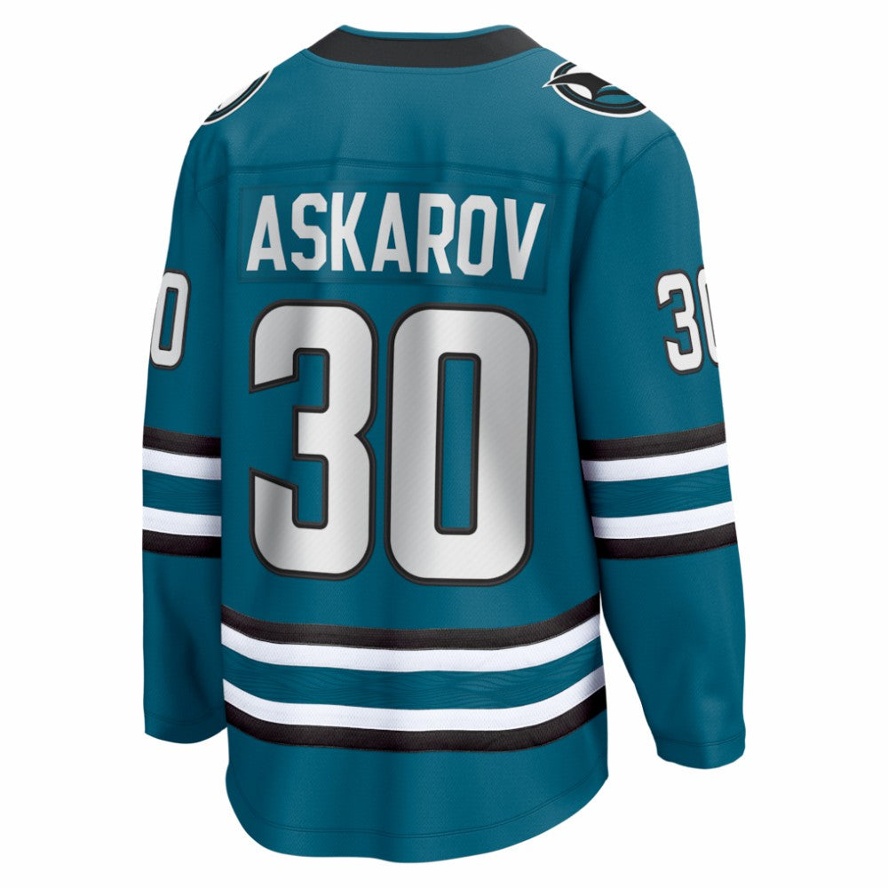 Yaroslav Askarov San Jose Sharks Fanatics Home Breakaway Jersey - Teal | Fanatics near me