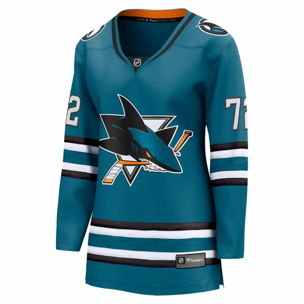 William Eklund San Jose Sharks Fanatics Women's Home Breakaway Jersey - Teal | Fanatics Lifestyle