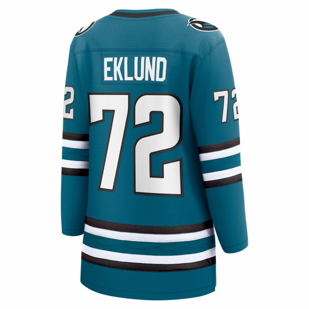 William Eklund San Jose Sharks Fanatics Women's Home Breakaway Jersey - Teal | Fanatics Lifestyle