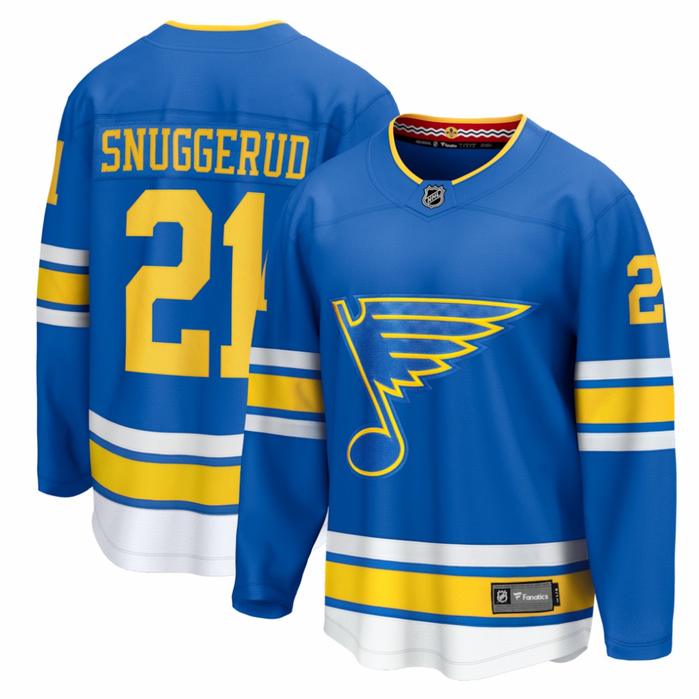 Jimmy Snuggerud St. Louis Blues Fanatics Home Breakaway Jersey - Blue | Fanatics near me