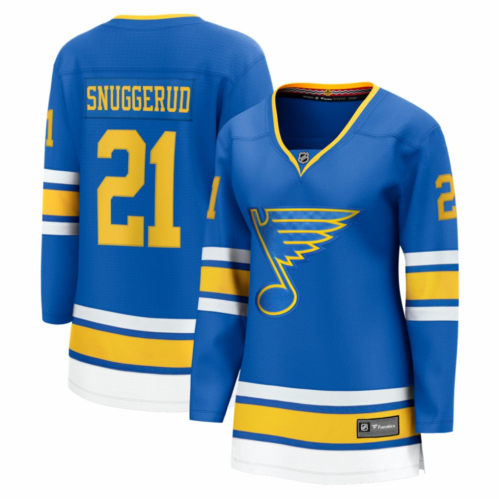 Jimmy Snuggerud St. Louis Blues Fanatics Women's Home Breakaway Jersey - Blue | Fanatics sale