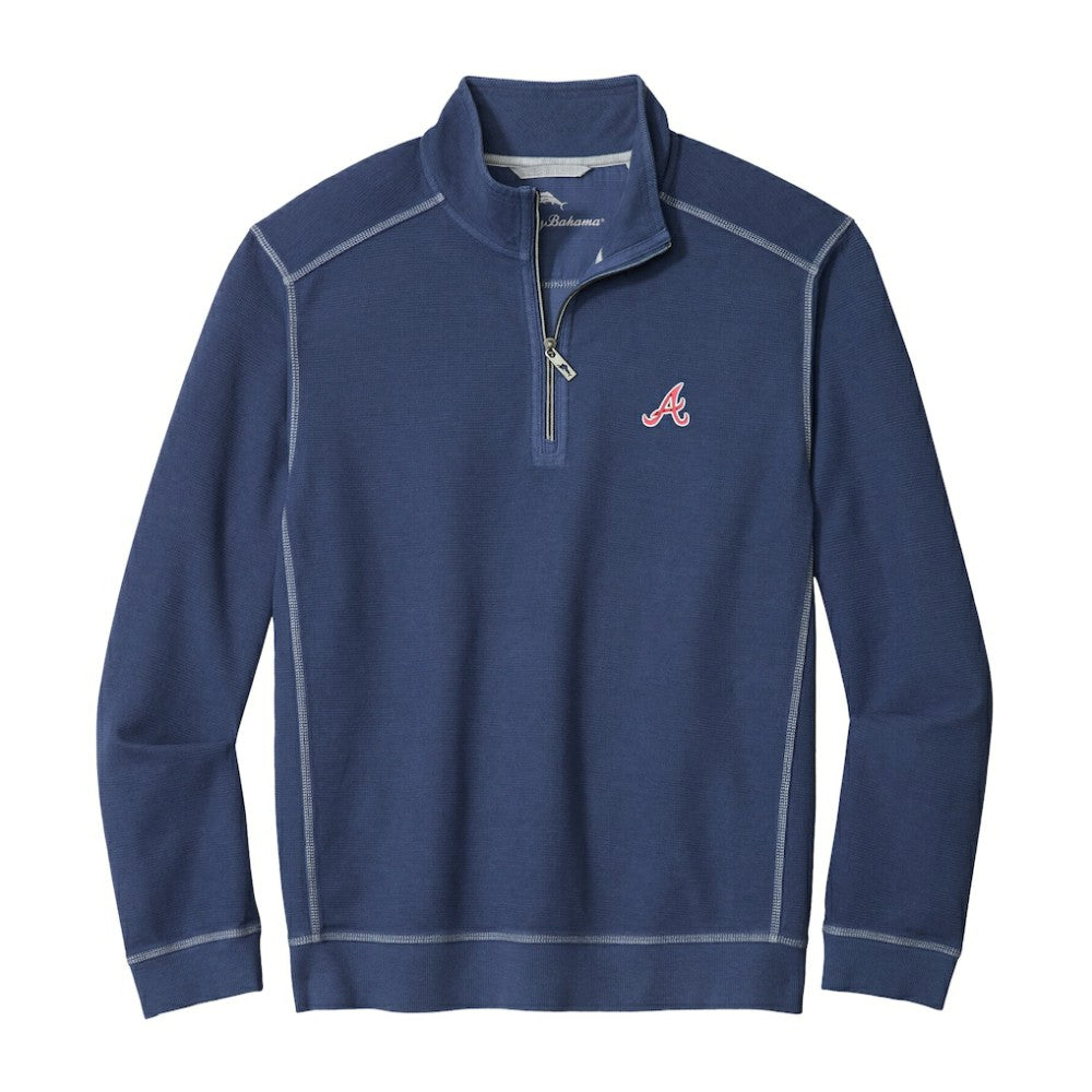 Atlanta Braves Tommy Bahama Montego Bay Half-Zip Sweatshirt Online