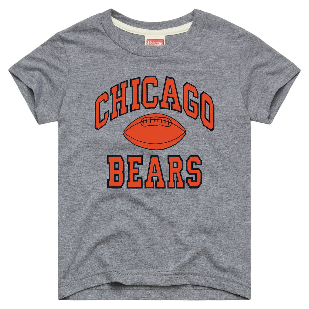 Chicago Bears Homage Youth Gridiron Tri-Blend T-Shirt - Gray - NFL