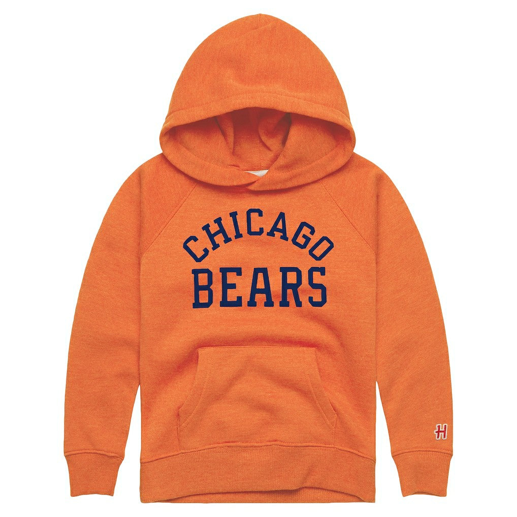 Chicago Bears Homage Youth Classic Tri-Blend Hoodie - Orange - NFL