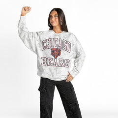 Chicago Bears Gameday Couture Women's Whiteout Oversized Premium Fleece Sweatshirt - Arctic Camo - NFL