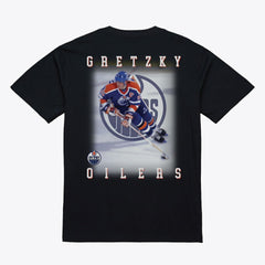 Wayne Gretzky Edmonton Oilers Mitchell & Ness Photo T-Shirt - Black | NHL Lifestyle