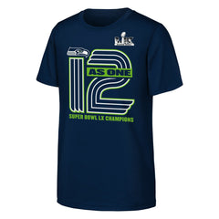 Seattle Seahawks Youth Super Bowl LX Champions Hometown Collection T-Shirt - College Navy - Fanatics