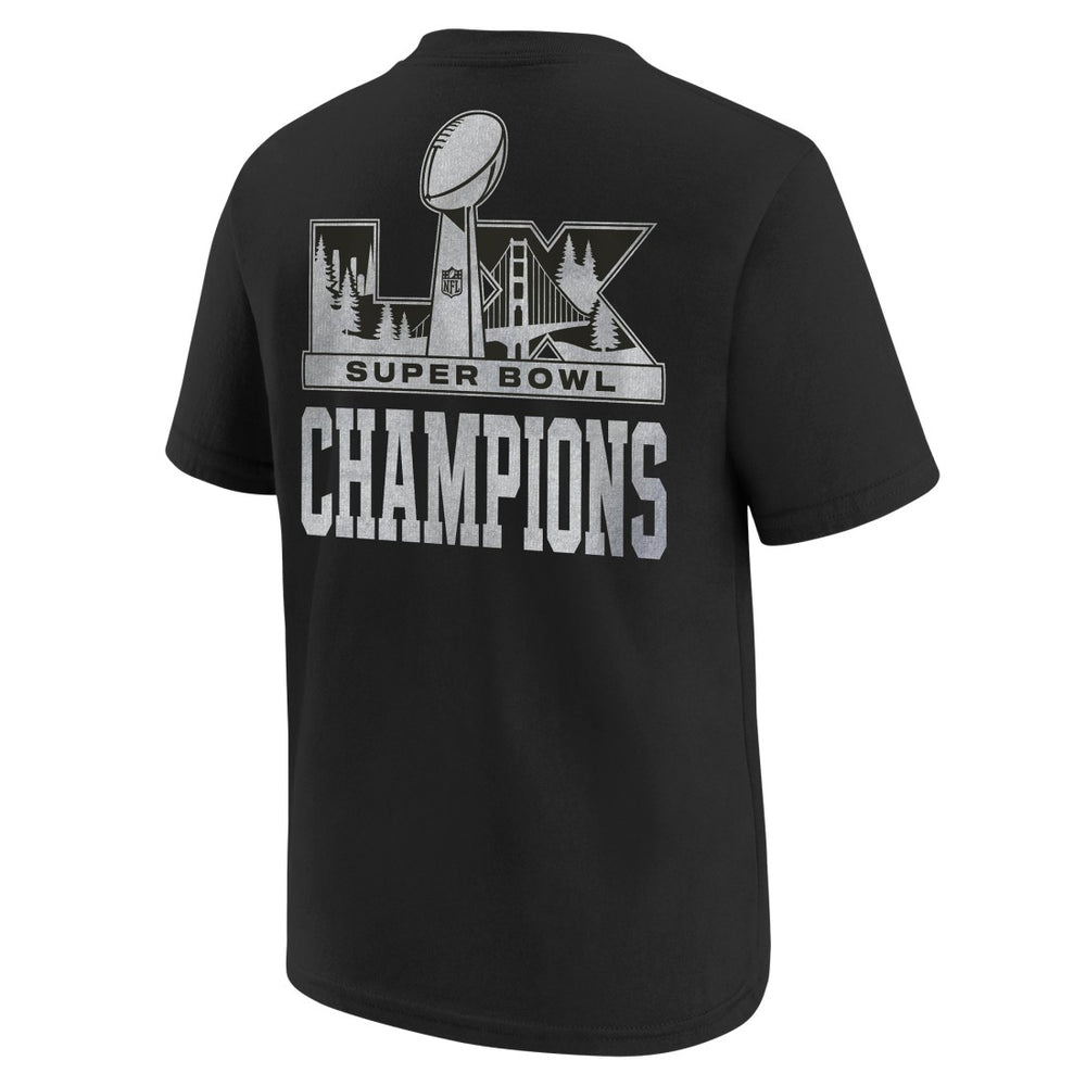 Seattle Seahawks Youth Super Bowl LX Champions Locker Room Trophy Collection Authentic T-Shirt - Black - Nike