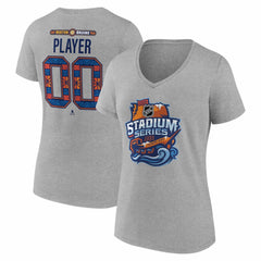 Boston Bruins Women's 2026 NHL Stadium Series Personalized Name & Number V-Neck T-Shirt - Gray | NHL online