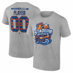 Tampa Bay Lightning 2026 NHL Stadium Series Personalized Name & Number T-Shirt - Gray | NHL Lifestyle