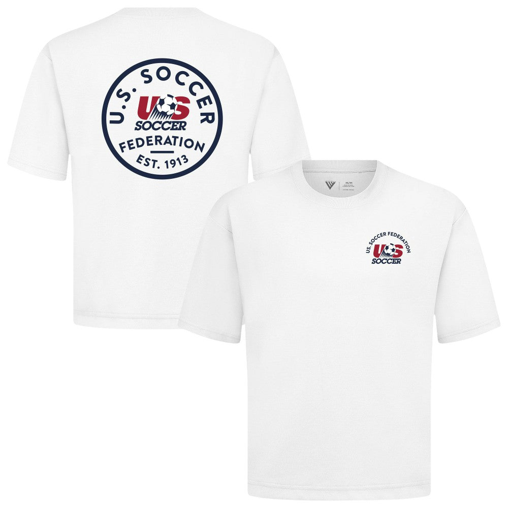 USMNT Levelwear Luxe Signature Knit Transit T-Shirt White
