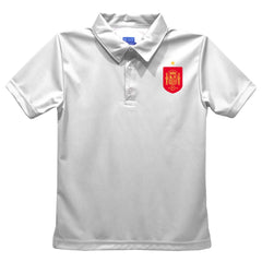 Spain National Team Vive La Fete Youth Solid Polo White