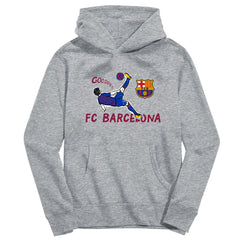 Barcelona Vive La Fete Youth Chilena Style Hoodie Gray