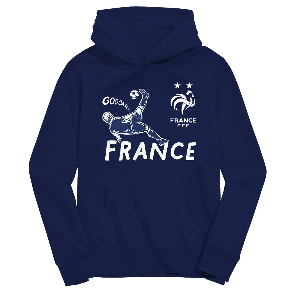 France National Team Vive La Fete Youth Chilena Style Hoodie Navy