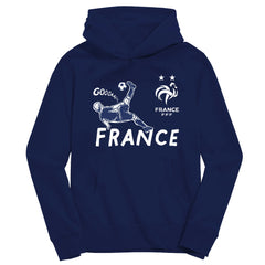 France National Team Vive La Fete Youth Chilena Style Hoodie Navy