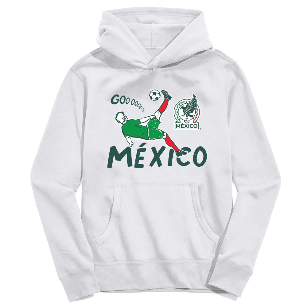 Mexico National Team Vive La Fete Youth Chilena Style Hoodie White