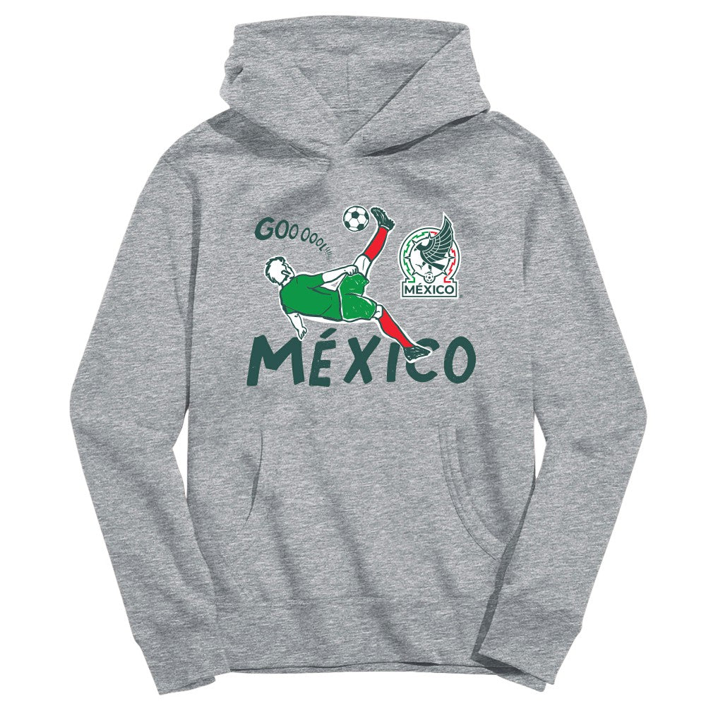 Mexico National Team Vive La Fete Youth Chilena Style Hoodie Gray