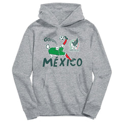 Mexico National Team Vive La Fete Youth Chilena Style Hoodie Gray