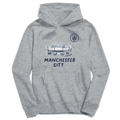 Manchester City Vive La Fete Youth Stadium Style Hoodie Gray