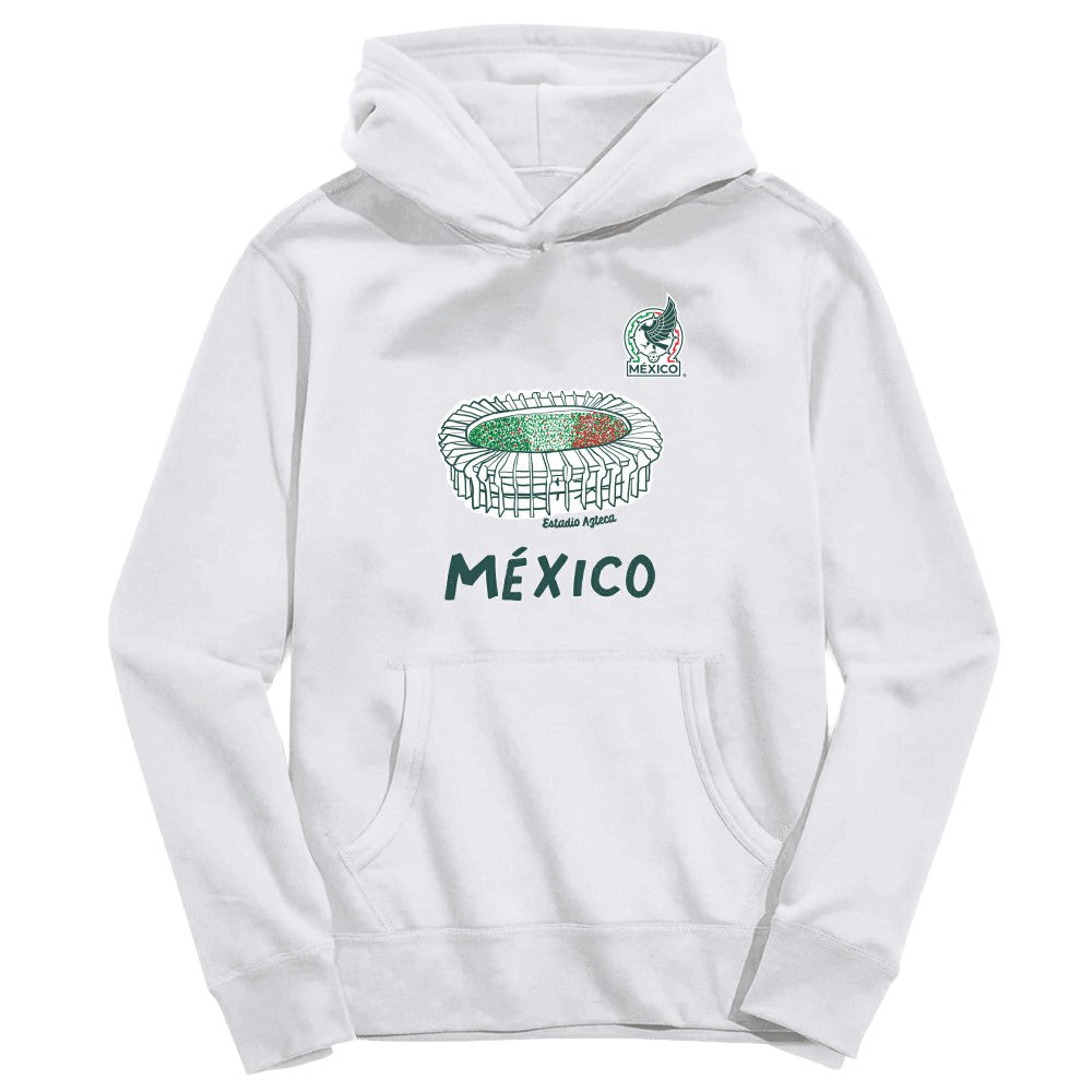 Mexico National Team Vive La Fete Youth Stadium Style Hoodie White