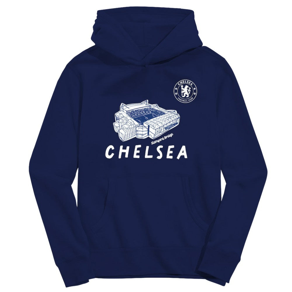 Chelsea Vive La Fete Youth Stadium Style Hoodie Navy