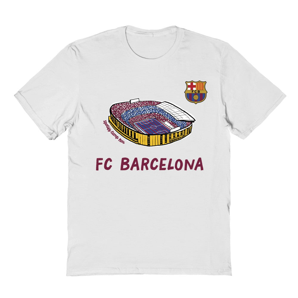 Barcelona Vive La Fete Youth Chilena Style T-Shirt White