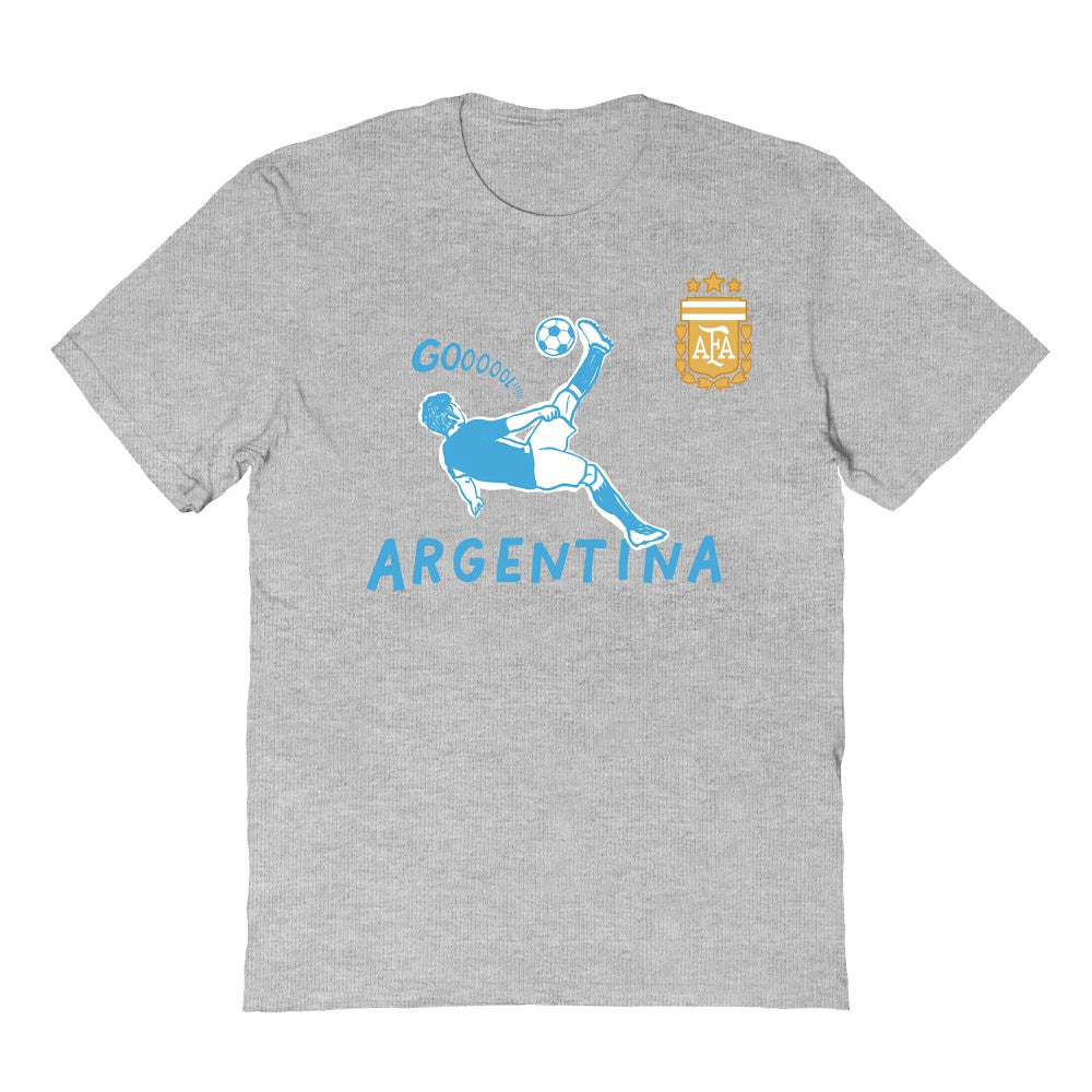 Argentina National Team Vive La Fete Youth Chilena Style T-Shirt Gray
