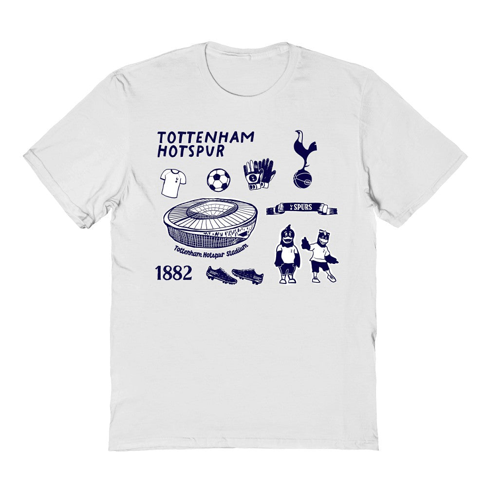 Tottenham Hotspur Vive La Fete Youth Impressions Icons T-Shirt White