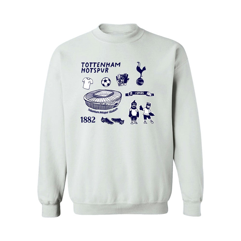 Tottenham Hotspur Vive La Fete Women's Impressions Icons Sweatshirt White