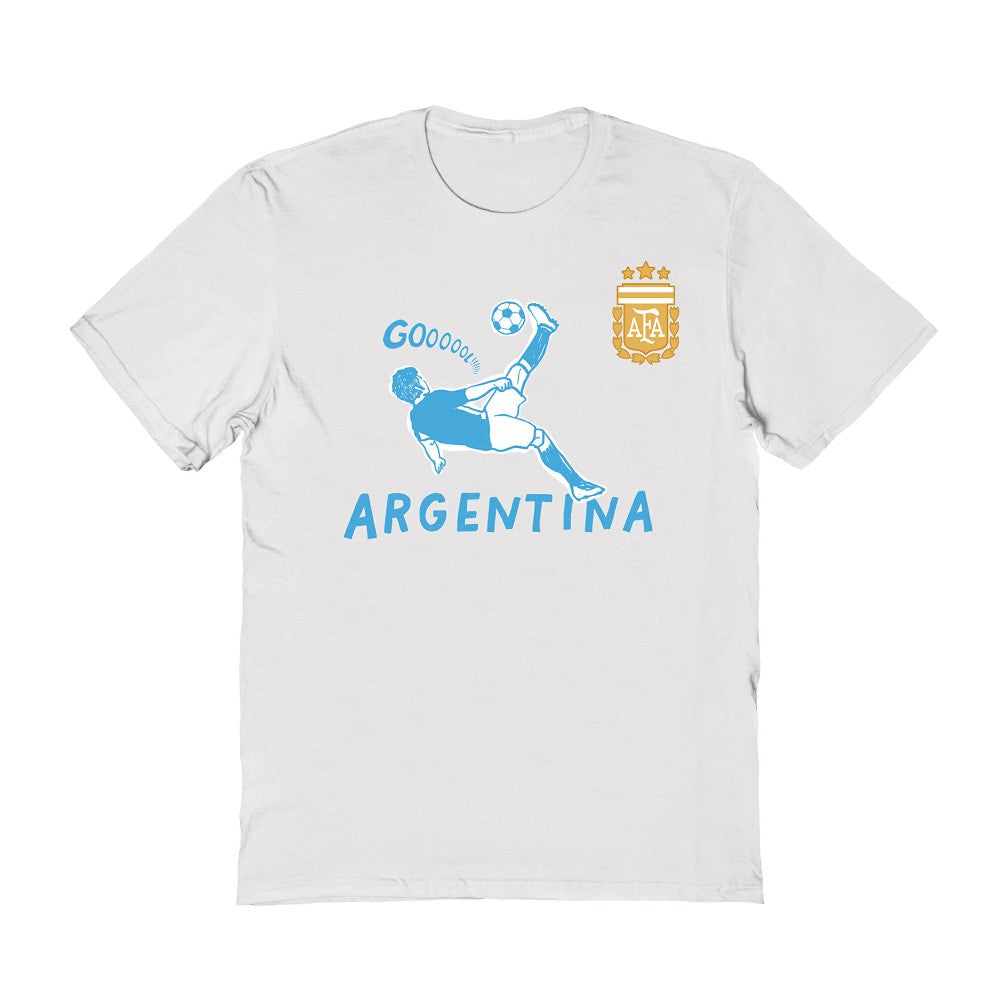 Argentina National Team Vive La Fete Women's Chilena Style T-Shirt White
