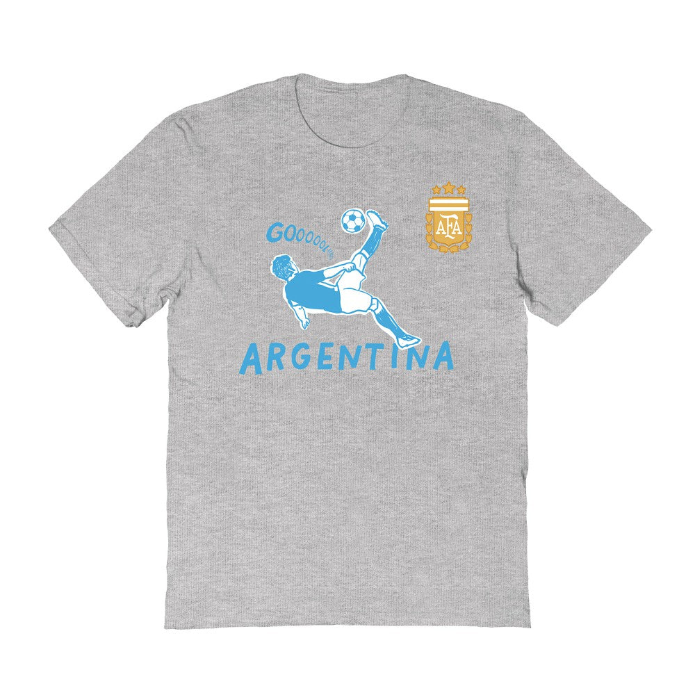 Argentina National Team Vive La Fete Women's Chilena Style T-Shirt Gray